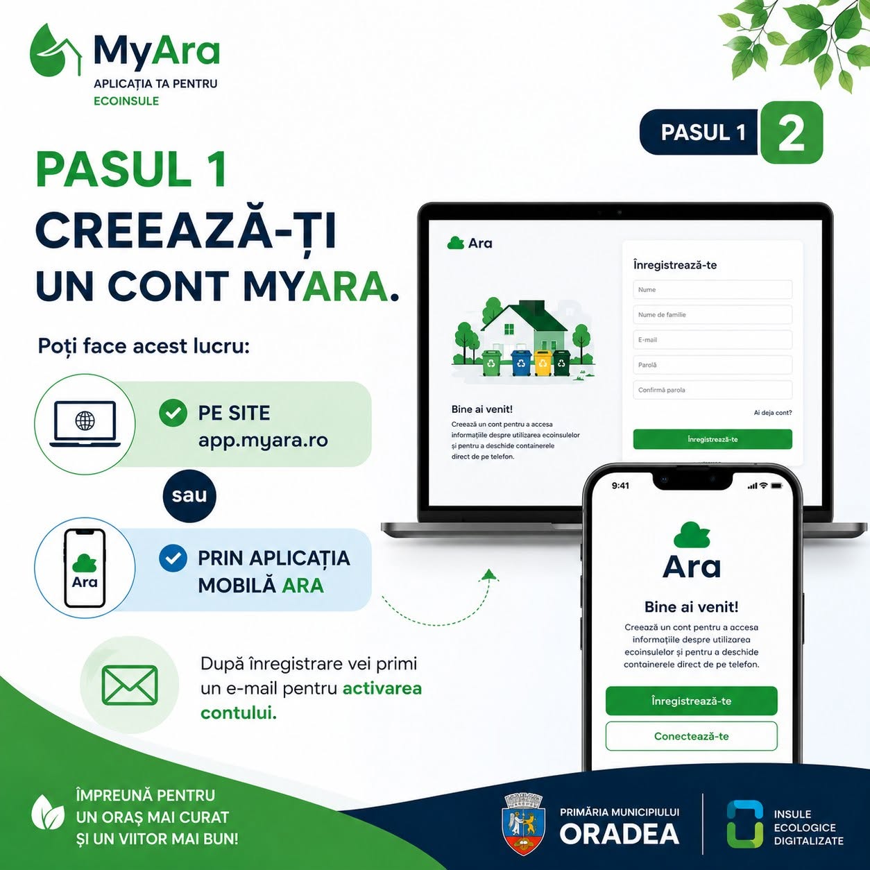 Tutorial aplicația MyAra – pasul 2: creează-ți un cont MyAra